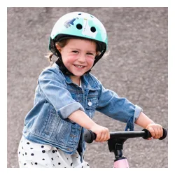 Kask rowerowy dziecięcy Hornit Llama turquoise/white