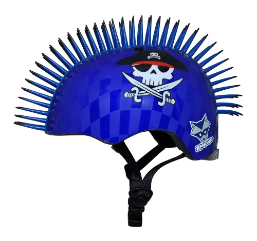 Kask rowerowy RASKULLZ Eyepatch Pirate Niebieski dla Dzieci (rozmiar S)