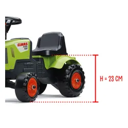 Falk Traktorek Baby Claas Axos 310 Zielony z Przyczepką od 1 roku