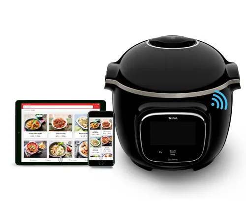 Аэрогриль Tefal Cook4me Touch Wi-Fi CY9128 + крышка для выпечки EY1508 1600 Вт 6л мобильное приложение