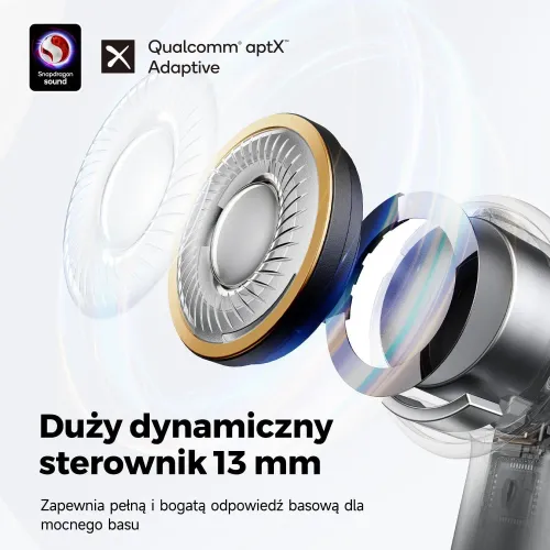 Słuchawki bezprzewodowe Soundpeats Air4 Douszne Bluetooth 5.3 Czarny