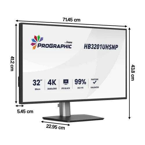 Monitor IIYAMA ProGraphic HB3201UHSNP-B1 31.5" 3840x2160px IPS 4 ms