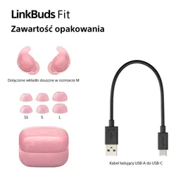 Słuchawki dokanałowe SONY LinkBuds WF-LS910 Różowy