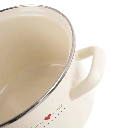 Garnek emaliowany kremowy TONCA 2 l