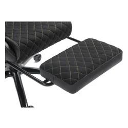 Fotel GAMVIS Phantom Large Czarny (złote elementy) + podnóżek