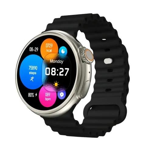 Smartwatch Yaxo OXNARD Titanium 51mm GPS Czarny