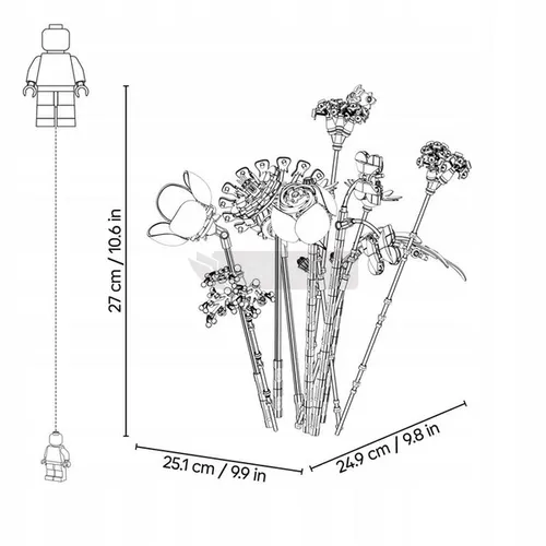 LEGO BOTANICAL 11507 Bukiet kwiatów Olivii Rodrigo, zestaw klocków 9+