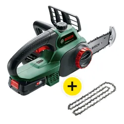 Piła łańcuchowa akumulatorowa BOSCH 18V UNIVERSALCHAIN 18 2,5AH + ŁAŃCUCH 06008B8004