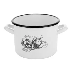 Garnek emaliowany EMALIA POLSKA PLESZEW BELL BIAŁY 4,7 l