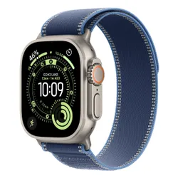 Apple Watch Ultra 3 GPS + Cellular 49mm koperta tytanowa (naturalny) + pasek Trail rozmiar M/L (niebieski/jaskrawoniebieski)
