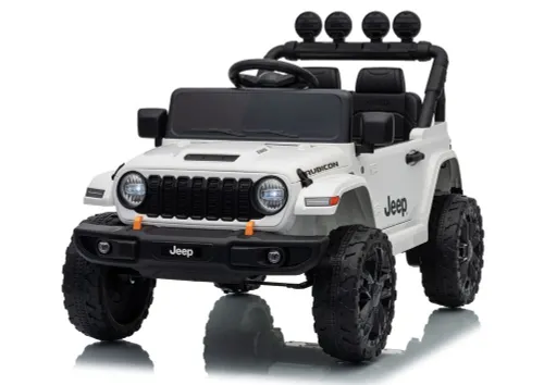 Auto Na Akumulator Jeep Rubicon 2X200W 24V Eva Skóra LED Pilot Radio MP3