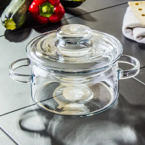 Garnek szklany żaroodporny z pokrywką SIMAX NYKO 1,5 l