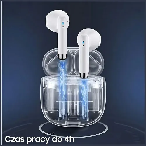 Słuchawki bezprzewodowe USAMS IA Series TWS Douszne Bluetooth 5.0 Bały