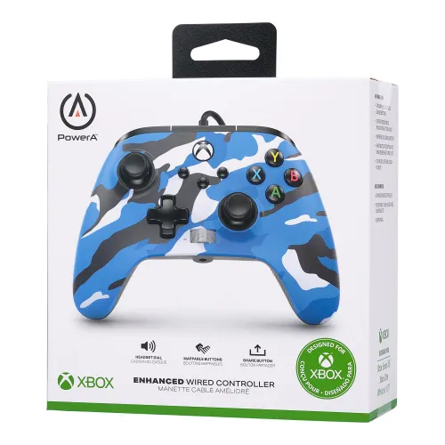 Powera Enhanced Blue Camo Pad для Xbox Series X / S, Xbox One, ПК-проводной