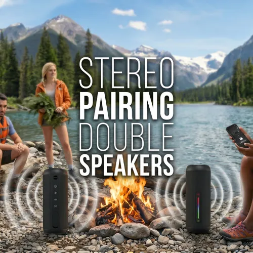 Głośnik mobilny XMUSIC BTS660 Bluetooth, Moc 35W, IP67, Bass Boost, Radio FM, MicroSD, Czarny