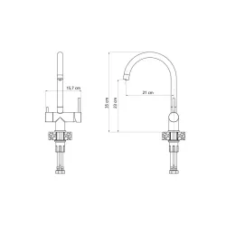 Bateria Quadron Caren 3623512PVDG1 Złoty Stal szlachetna