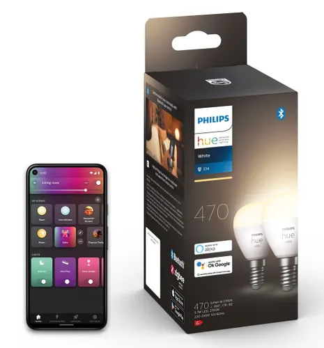 Inteligentna żarówka LED PHILIPS HUE 929002440604 5.7W E14 Bluetooth (2 szt.)