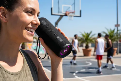 Głośnik mobilny XMUSIC BTS860 Bluetooth, Moc 40W, IP66, Akumulator 5000 mAh,  Radio FM, Czarny