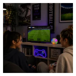 Głośnik Bluetooth Musicmate MM-SB40-W FootballWave LED 5W Biały