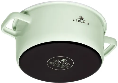 Zestaw garnków GERLACH Natur Enamel Pastelowa zieleń (6 elementów)
