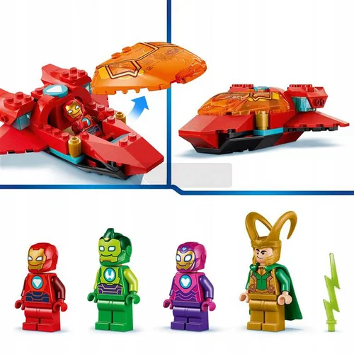 LEGO Marvel Iron Man 11211 Loki kontra drużyna Iron Mana, zestaw klocków 4+