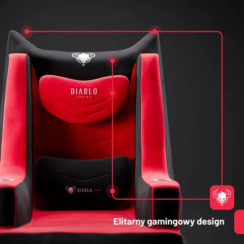 Fotel DIABLO CHAIRS X-Bager Czarno-Czerwony