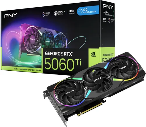 Karta graficzna PNY GeForce RTX 5060 Ti Epic-X RGB Triple Fan OC 8GB DLSS 4.5