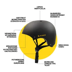 Kask XRIDER XRBH005M Czarny Miejski (rozmiar M)