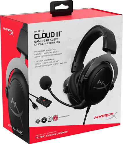 Наушники геймерские / игровые HyperX Cloud II черные (KHX-HSCP-GM)