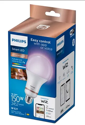 Inteligentna żarówka LED PHILIPS WFB A80 922-65 RGB 1PF 6 18.5W E27 Wi-Fi