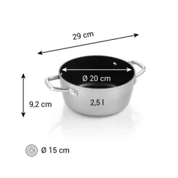 TESCOMA GrandCHEF 2,5 l - garnek ze stali nierdzewnej