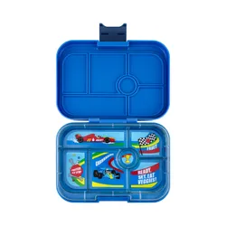 Lunchbox do szkoły Yumbox Original - surf blue / race cars tray