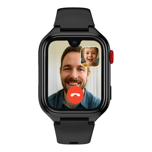 Smartwatch STELIO JuniorPro Funkcje AI 4G Czarny