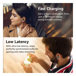 Słuchawki bezprzewodowe Tozo AeroSound3 Dokanałowe Bluetooth 5.4 Biały