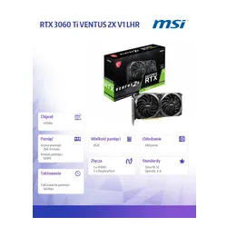 Karta graficzna RTX 3060 Ti VENTUS 2X V1 LHR 8GB GDDR6 256bit 3DP/HDMI 