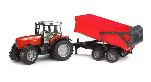 Bruder Traktor Massey Ferguson 7480 z przyczepą wywrotką