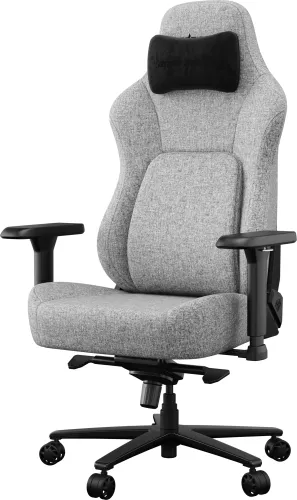 Fotel Anda Seat Phantom 4 L Pro Gray Fabric Gamingowy do 100kg Tkanina Szary