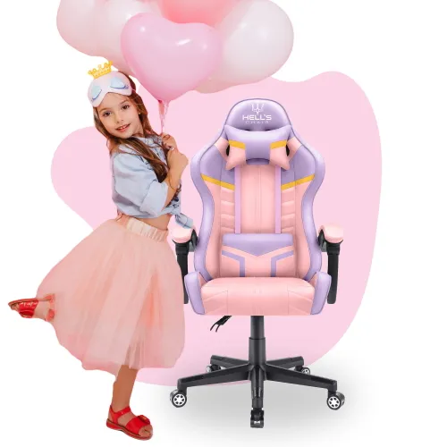 Fotel HELL'S CHAIR HC- 1004 Kids Colorful Różowo-fioletowy