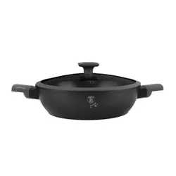 Płaski Garnek Tytanowy Z Pokrywą 30Cm Berlinger Haus Bh-8129 Antracit