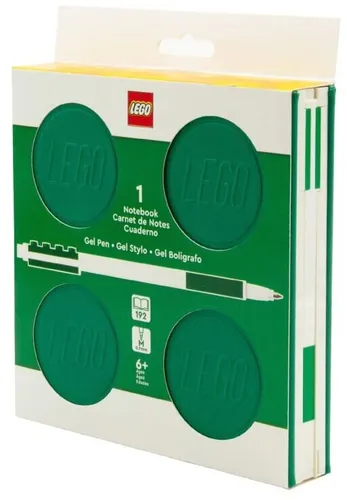 Lego 53566 Classic Kwadratowy notatnik Lego z długopisem - Zielony