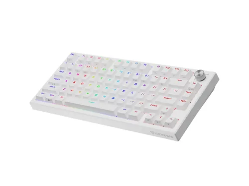 Klawiatura gamingowa Genesis Thor 404 75% GenX Abyssal przewodowa mechaniczna podświetlana biała