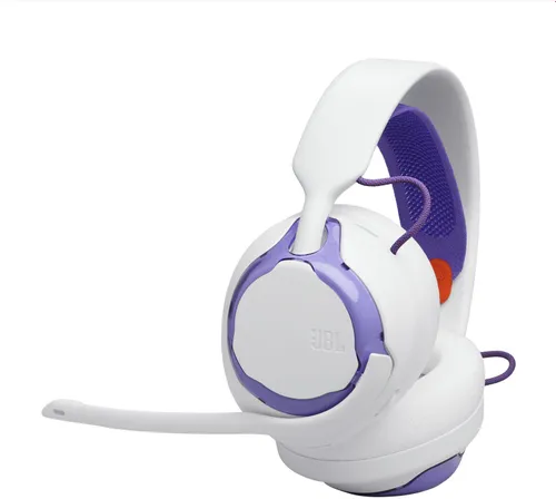 Słuchawki JBL Quantum 250, Nauszne, Dźwięk przestrzenny Biało-fioletowy