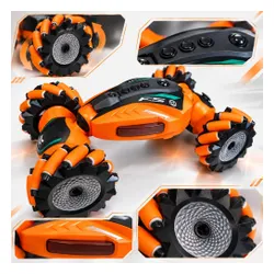 Samochód zdalnie sterowany rc ręką gesty ledy dym auto 4x4 stunt car 360°