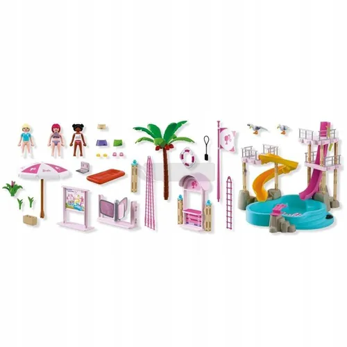PLAYMOBIL x BARBIE 72120 Park wodny, zestaw dla dzieci +4 lata