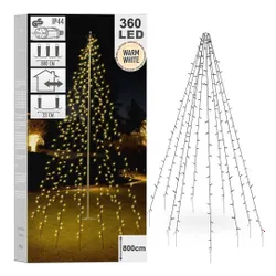 Lampki choinkowe 360 LED na maszt
