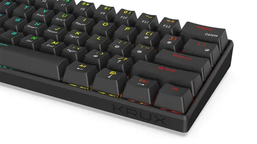 Klawiatura mechaniczna Krux Neo PRO RGB Wireless - Gateron Yellow