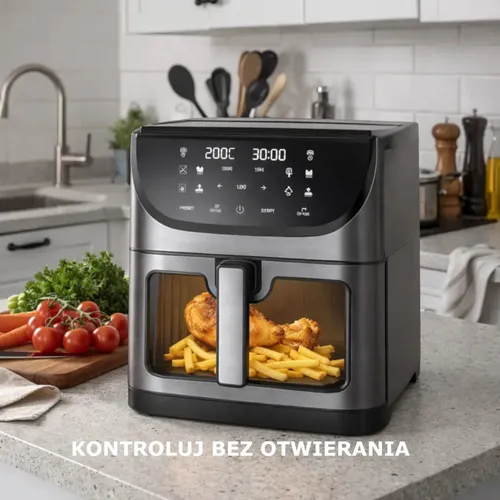 Air Fryer Frytkownica beztłuszczowa EXTRALINK EX.97676  8l z 10 automatycznymi programami i okienkiem do obserwacji postępów gotowania