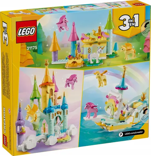 Lego zamek Creator 3w1 - klocki zamek z jednorożcem idealny na prezent