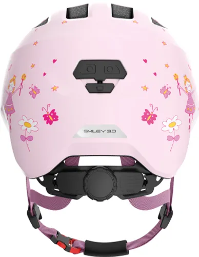 Kask rowerowy ABUS Smiley 3.0 LED Princess Różowy dla Dzieci (rozmiar M)