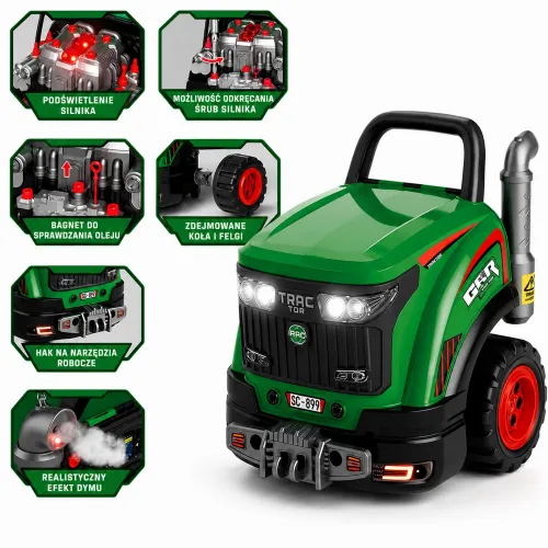 Zestaw Mechanika Dla Dzieci Silnik Do Rozkręcania Traktor Warsztat